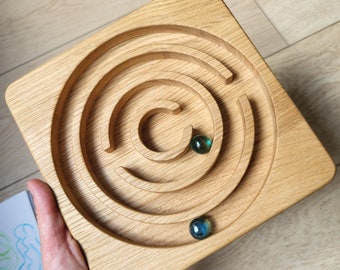 Labirinto in legno gioco labirinto giocattolo educativo regalo per bambini labirinto di biglie Waldorf per bambini compleanno attività per l'asilo nido labirinto corridore unico