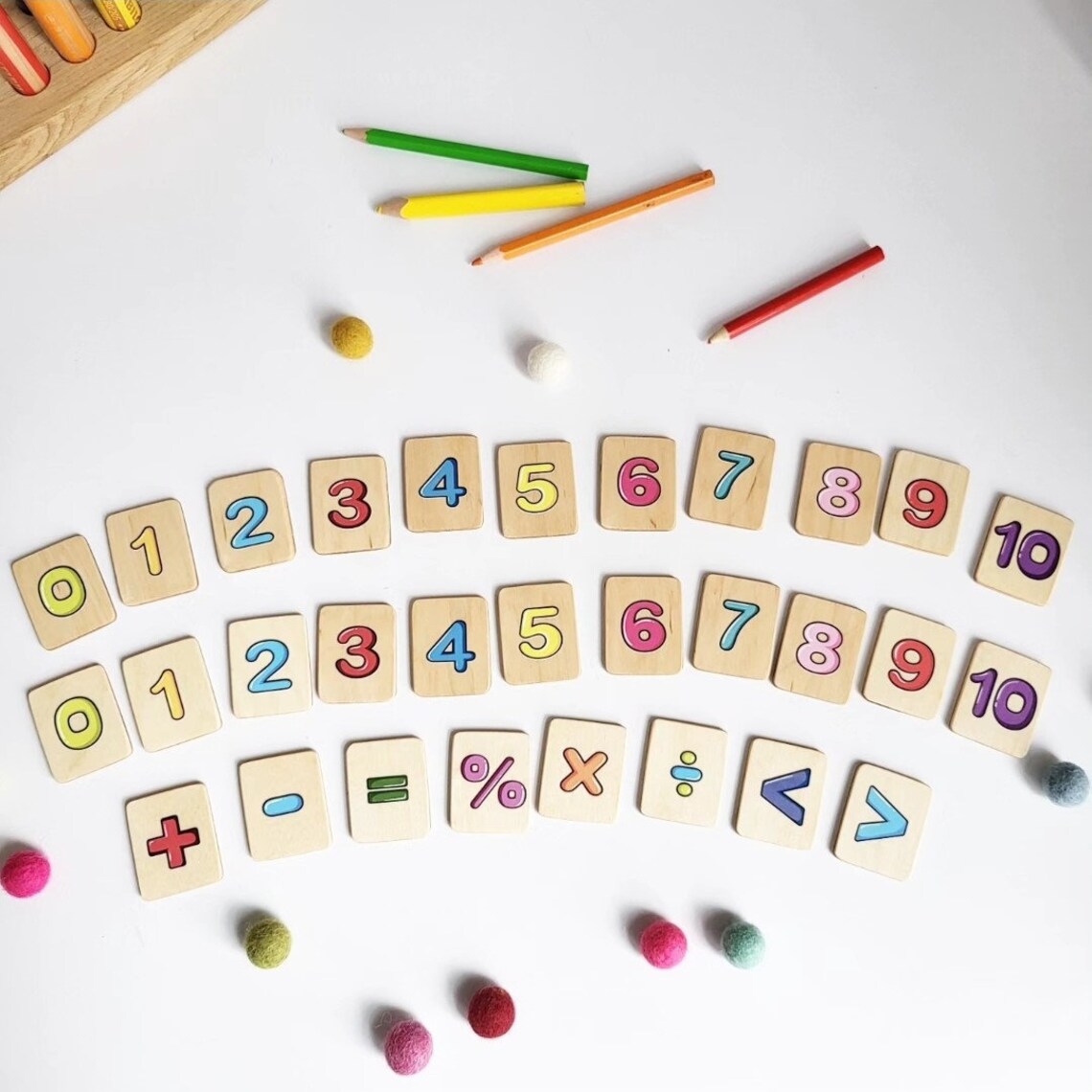 Math Flash Cards Montessori 0-10 Learning Resources Numbers Skills ...