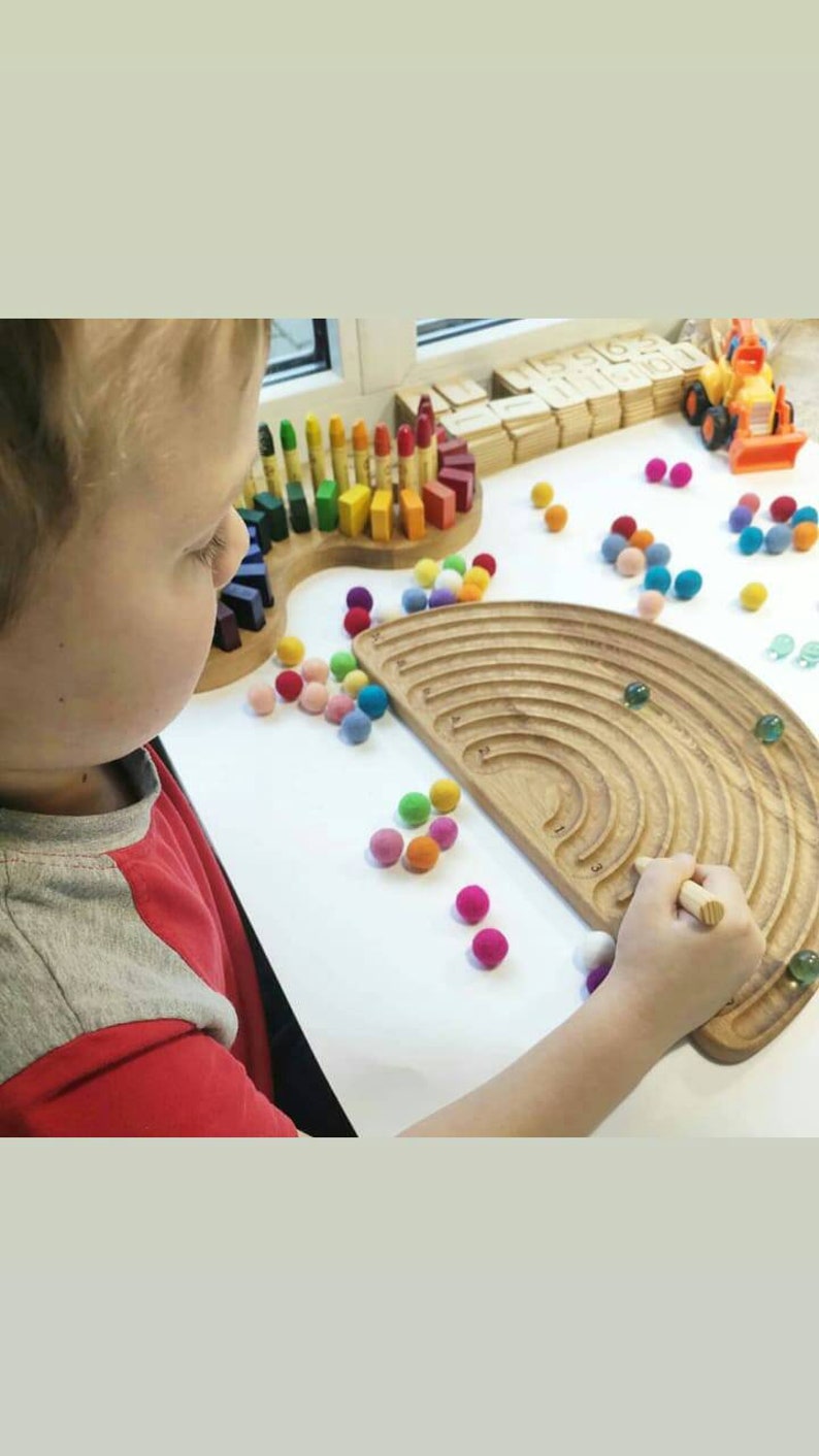 Rainbow Tracing Board Learning toy for kids Preschool Etsy
