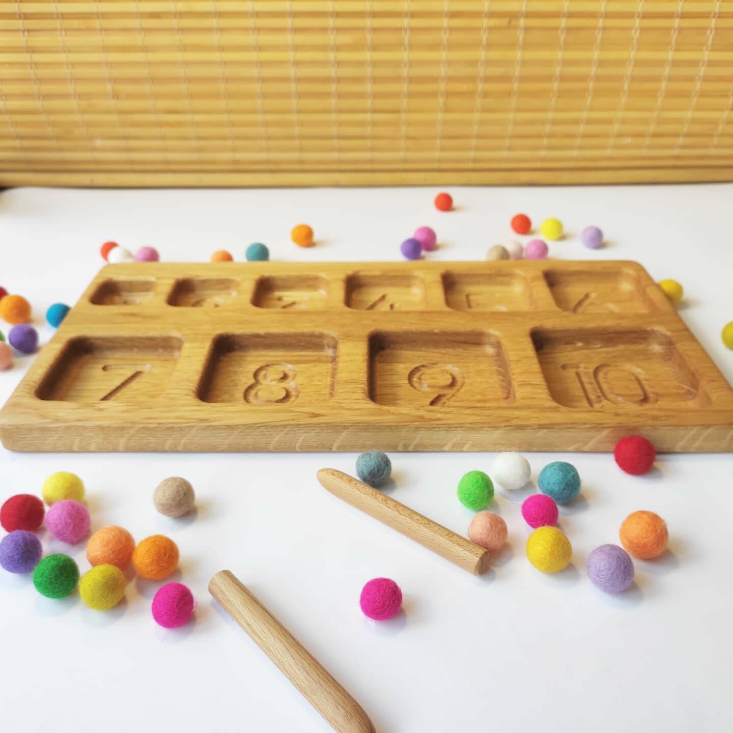 Montessori Sorting Tray With 10 Sections and Numbers Loose Etsy UK