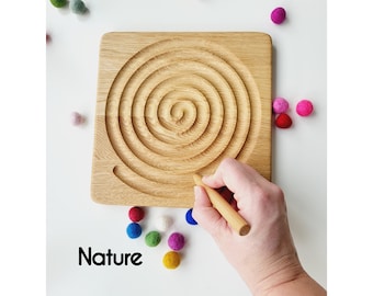 Tracing board for prewriting fine motor skills or for meditation relaxation mindfulness birthday gift for kids For ages 4+