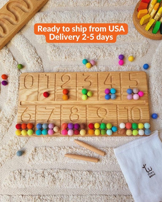 Gift for kids Montessori number tracing board homeschool education Number tracing tool Handwriting Numeracy Classroom For ages 4+