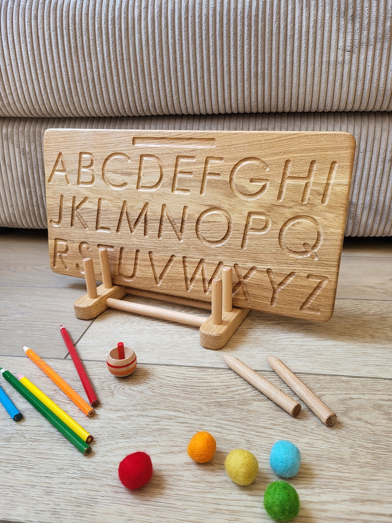 Montessori Alphabet Reversible Tracing Board Uppercase Lowercase ...
