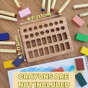 Stockmar crayon holder for sticks blocks Waldorf crayon holder gift for kids desk organizer wooden stiftehalter homeschool WITHOUT CRAYONS image 4