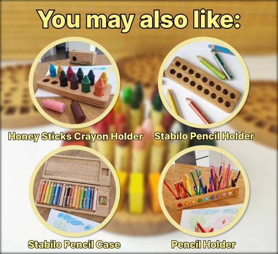 Stylish Stabilo Pencil Case for Pencils Woody 3 in 1 With Built-in