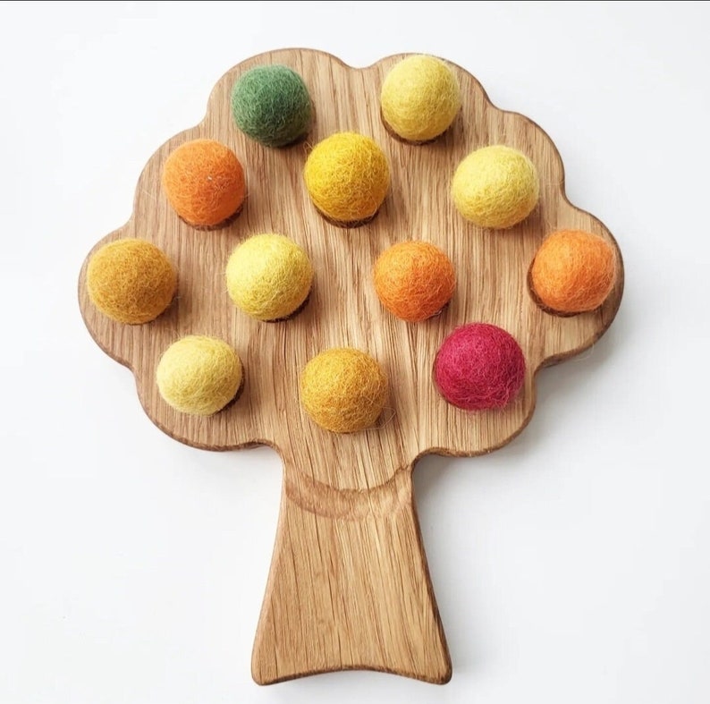 Montessori toys for kids wooden tree for fine motor skills activities homeschool learning resource gift for kids image 1