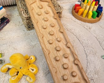 Laberinto De Cuentas De Madera – Montaña Rusa Sensorial – Juguete Educativo Para Motricidad Fina – Para Niños De 1 A 3 Años – Estimula El Razonamiento Espacial