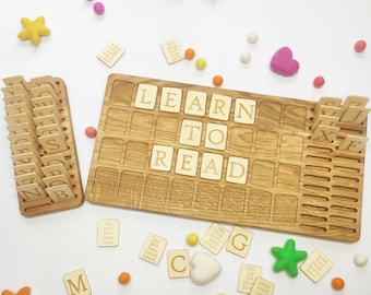 Gift for kids English Alphabet board with Uppercase flash cards with letters and words gifts