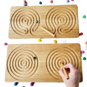 Montessori prewriting tracing Interhemisphere board Learning homeschool preschool fine motor skills hand eye coordination sensory tactile image 4