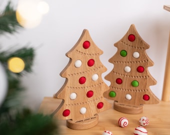 Regalos de Navidad para niños y adultos, regalos personalizados para él y para ella, adornos de madera para el árbol de Navidad, recuerdos navideños. Para mayores de 4 años.