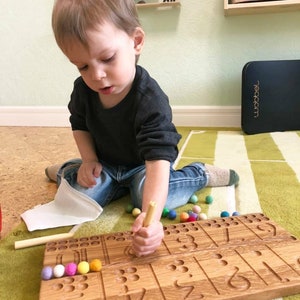 Gift for kids Montessori number tracing board homeschool education Number tracing tool Handwriting Numeracy Classroom For ages 4+ image 4