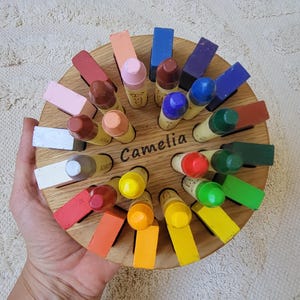 Stockmar crayon holder for sticks blocks Waldorf crayon holder gift for kids desk organizer wooden stiftehalter homeschool WITHOUT CRAYONS image 15
