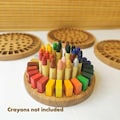 Stockmar crayon holder for sticks blocks Waldorf crayon holder gift for kids desk organizer wooden stiftehalter homeschool WITHOUT CRAYONS product logo