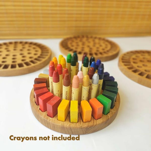 Stockmar crayon holder for sticks blocks Waldorf crayon holder gift for kids desk organizer wooden stiftehalter homeschool WITHOUT CRAYONS