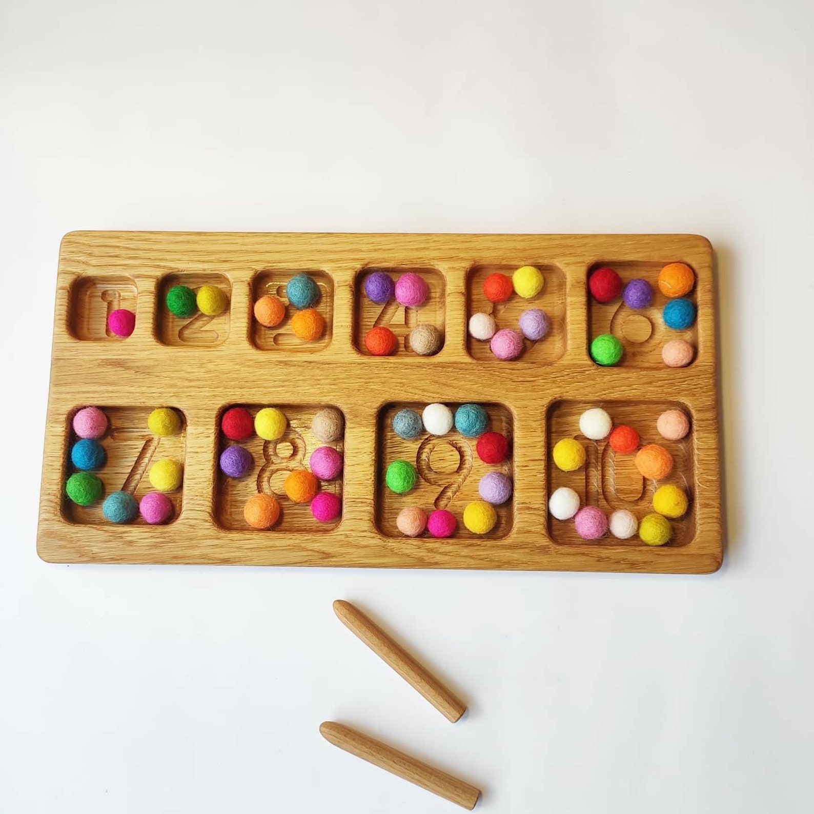 Montessori Sorting Tray With 10 Sections and Numbers Loose Etsy UK