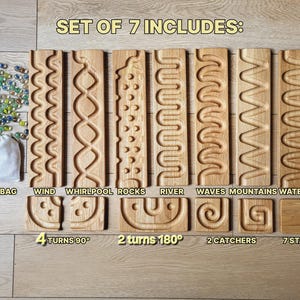 Gift for kids wooden marble run race marble machine winding track set wooden ball run child marble maze roller track birthday Christmas gift