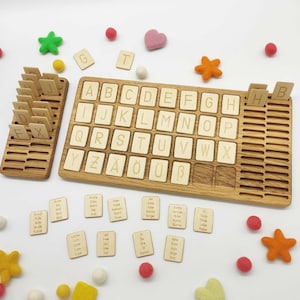 Waldorf Deutsch Alphabet Buchstaben Karten Geschenk für Kinder Montessori Lernmaterial Deutsch Groß- und Kleinschreibung lernen und für die Schule lesen