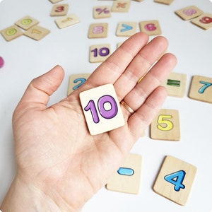 Cartes mathématiques Montessori 1-10 ressources d'apprentissage compétences numériques salle de classe cadeau pour enseignant maternelle mathématiques matériel de manipulation jeux sympas