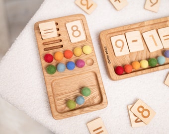 Matematica Montessori Apprendimento educativo Materiali didattici per la matematica Istruzione a casa Attività di conteggio Addizione e sottrazione Regalo Per bambini dai 4 anni in su