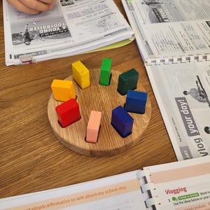 Stockmar crayon holder for sticks blocks Waldorf crayon holder gift for kids desk organizer wooden stiftehalter homeschool WITHOUT CRAYONS image 17