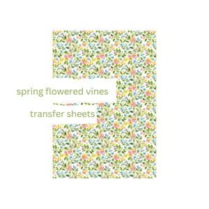 Viti fiorite primaverili, foglio di trasferimento immagine per argilla polimerica