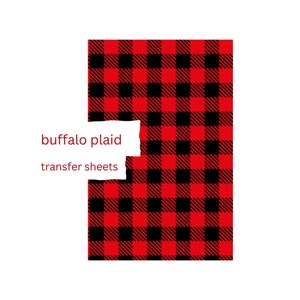 Peut inclure: Feuilles de transfert à carreaux rouges et noirs.