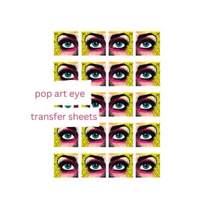 Pop Art Eye, Image Transfer Sheets for Polymer Clay