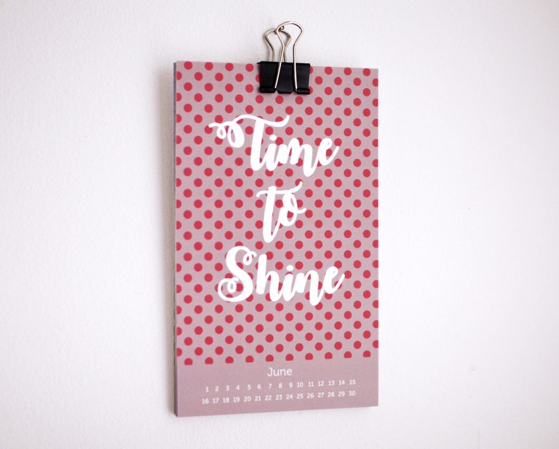 Perpetual Calendar With Sayings Postcard Calendar Colourful Etsy UK