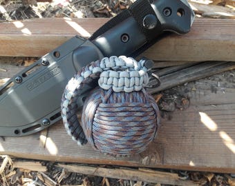 Survival Kit Paracord Grenade Emergency 30 tool BugOut Keychain