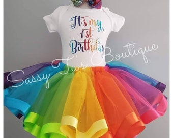 baby girl rainbow tutu