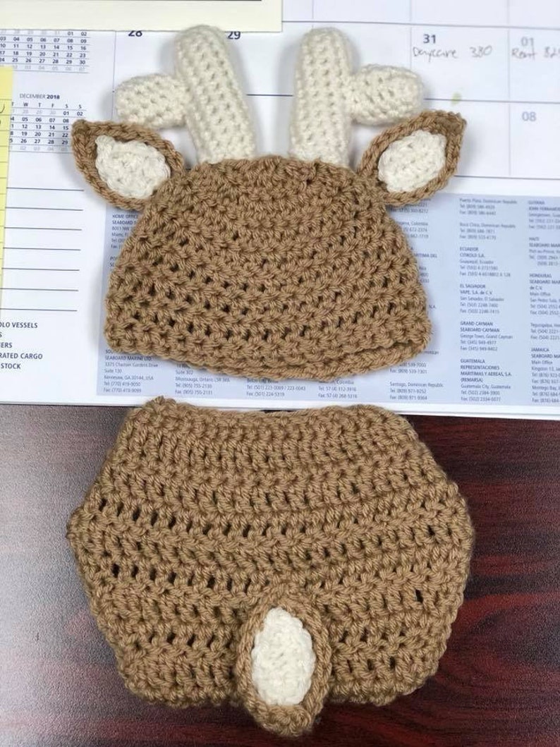 baby deer crochet outfit