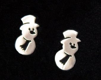 Orecchini Pendenti Pupazzo Di Neve In Argento 925, Regalo Di Natale Per Donna, Con Zirconi, Eleganti E Festosi