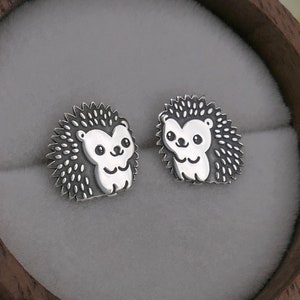 Igel Ohrstecker, Sterlingsilber: Gold & Rosévergoldet