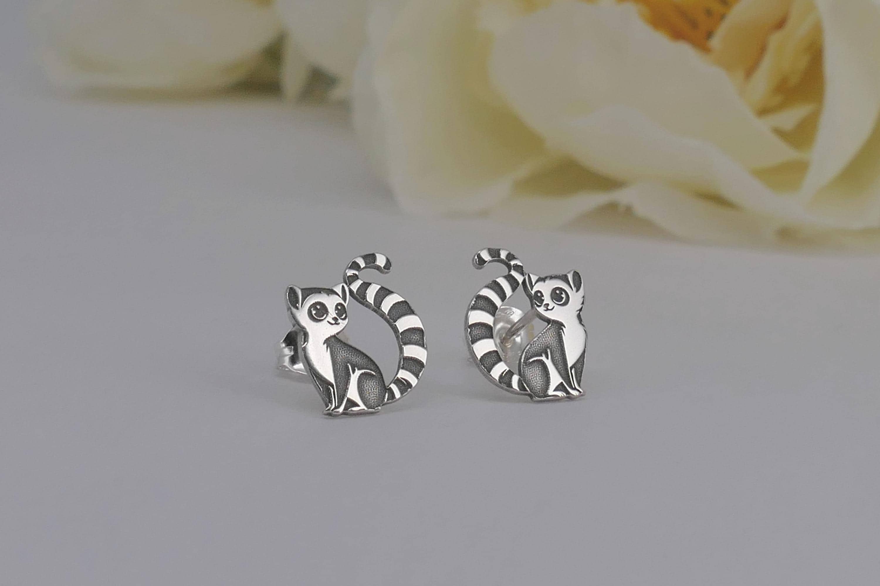 D'ears Orecchini Lemure In Argento Sterling Con Gancio Francese – Fatto A Mano USA - 4