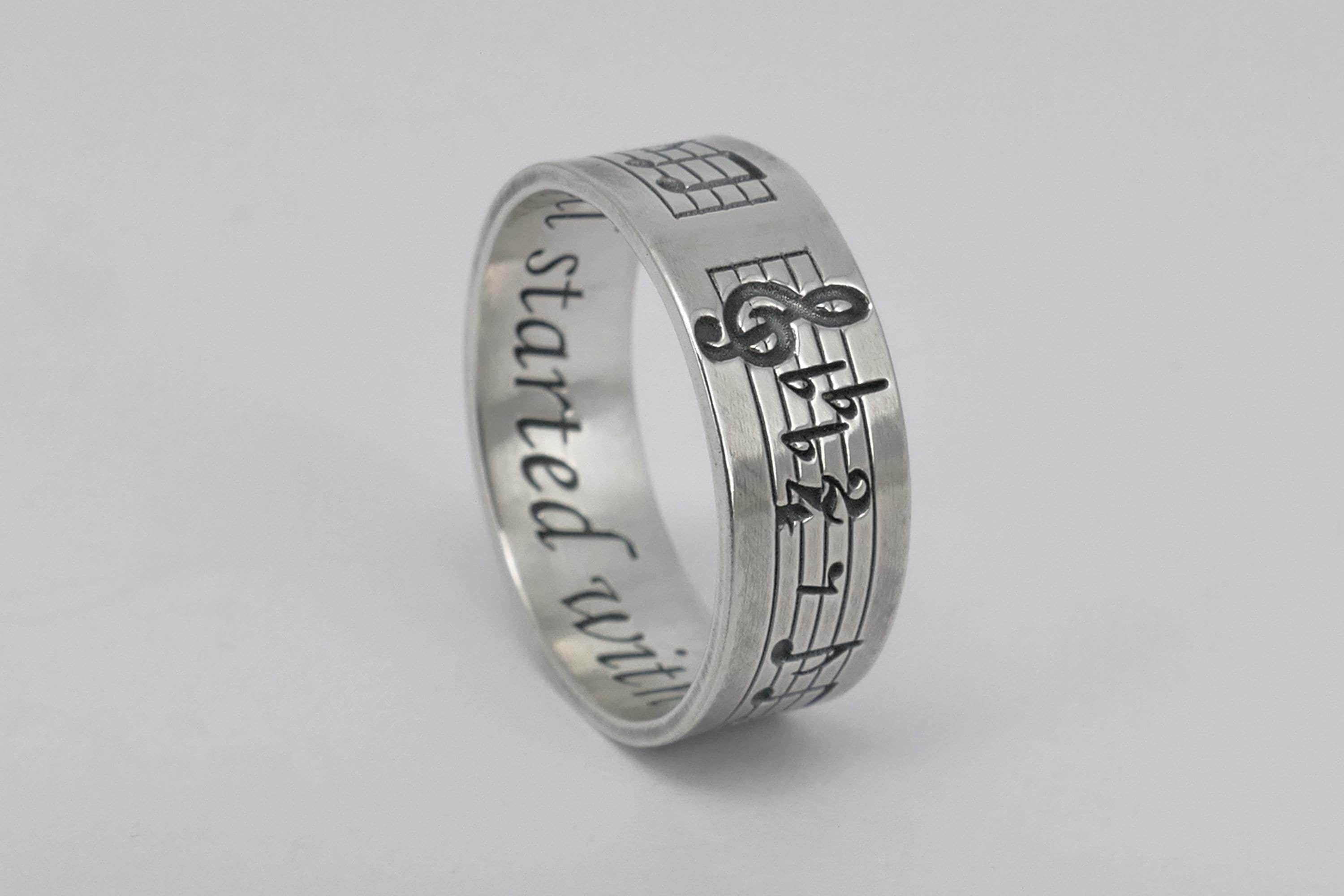 Soul Harmony Music Note Ring – Sterling Silver 925, Adjustable Sizes 4–10, Gift Box Included