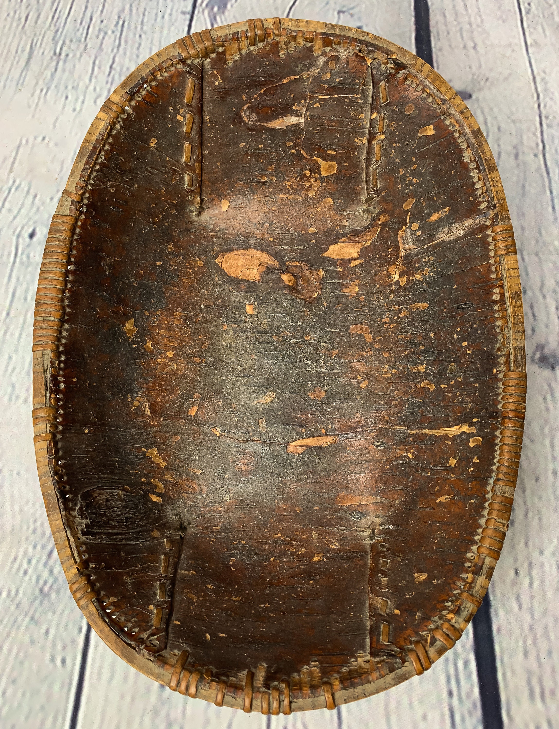 Antique native American Birch bark bowl. Old birch bark Etsy