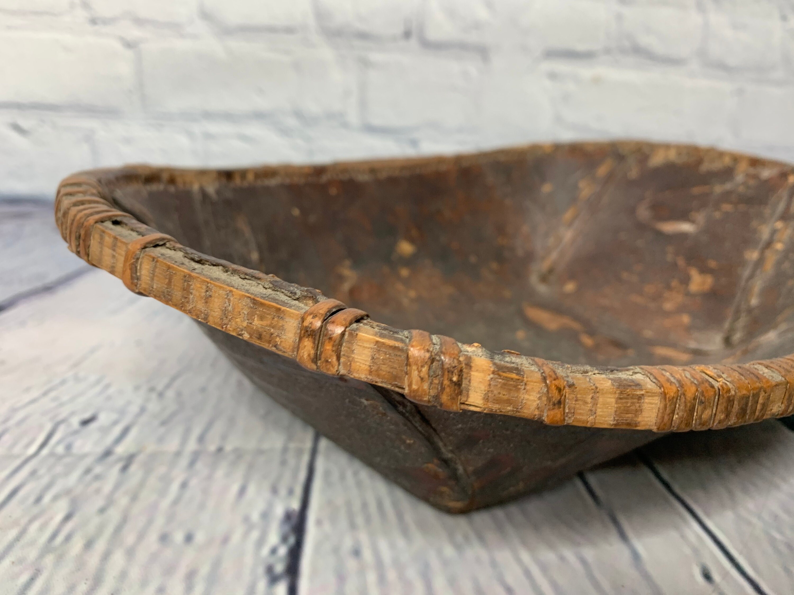 Antique native American Birch bark bowl. Old birch bark Etsy