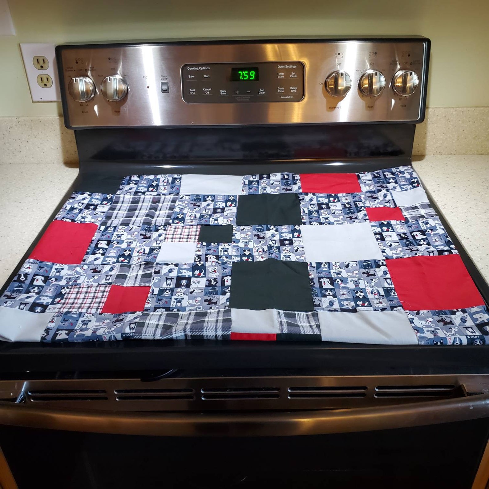Fabric electric stove top cover. Stove protector range Etsy