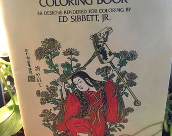 Japanese Prints Coloring Book Dover Design Books By Ed Sibbett Jr