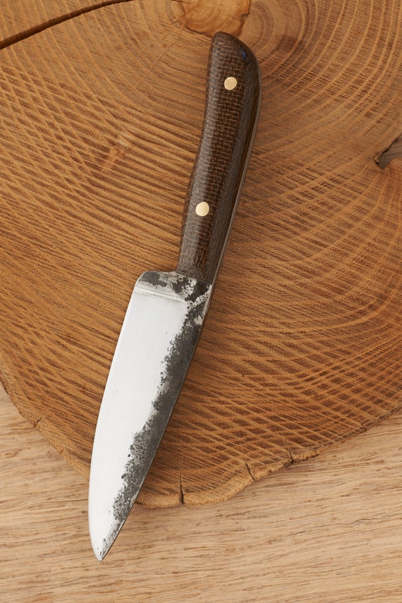 Hand Knife with Custom Burlap Handle Scales 4.5 Etsy