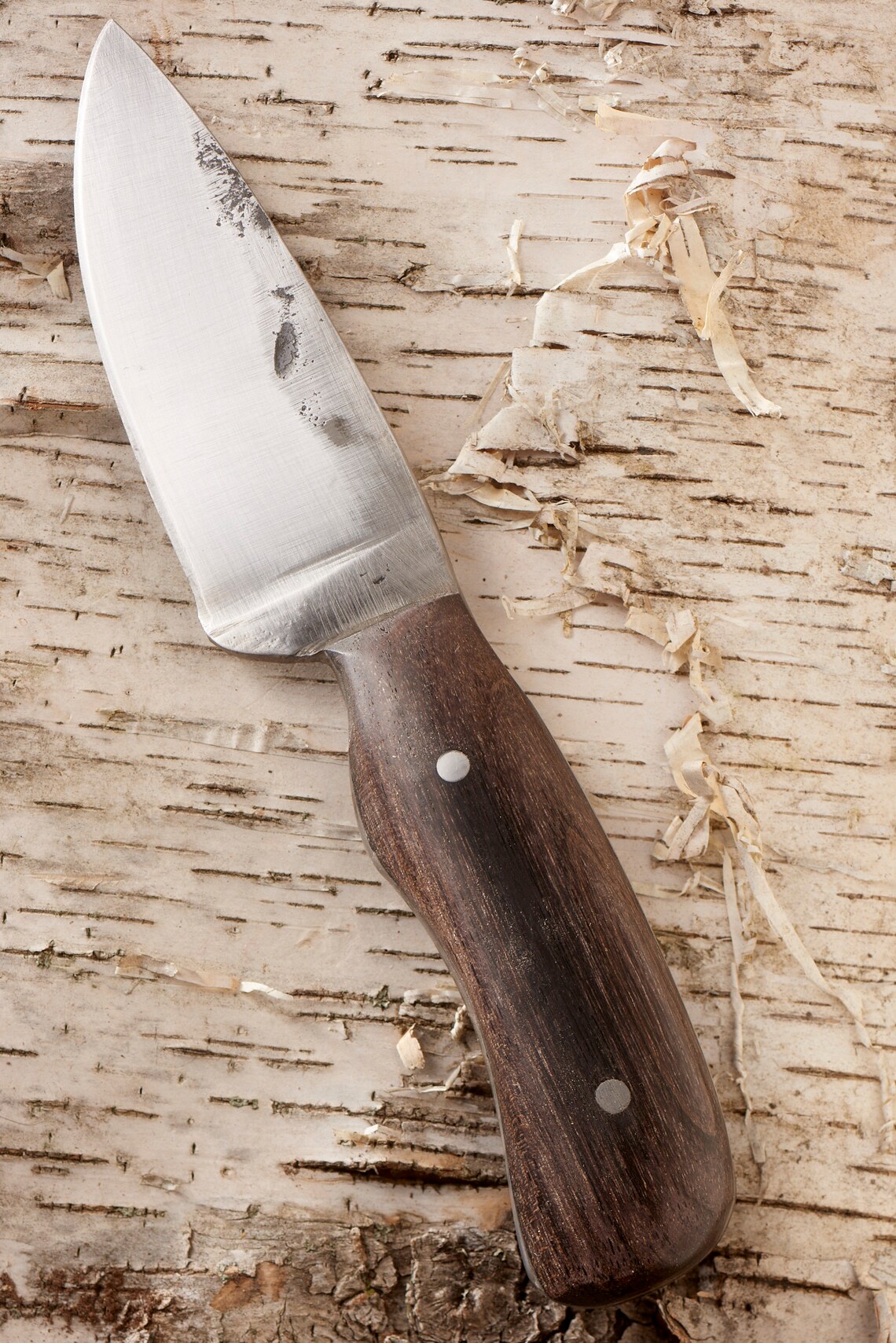 Hand Carbon Steel Knife with Stabilized Beech 4 Etsy