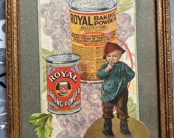 Baking Powder Ad Framed. Kitchen Advertisement. Small Space Baker's/Chef/Coffee Shop Wall Decor/Gift Vintage Royal Baking Powder Memorabilia