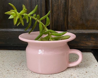 Haeger Mauve Planter. Wide Rim Haeger Cup. Mauve Pink Nursery Decor. Ceramic Succulent Planter. Small Plant Planter. Vintage Haeger Pottery