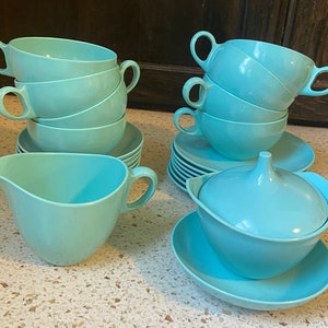 Aqua Melmac Dishes. Lot Melamine Dishes. Buy What You Want. Retro Mid Century Dishware. Plastic Melamine Dishware