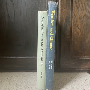 2 Atmosphere Texts. Climate/Weather Textbooks.  Vintage Textbooks. Collectible Weather/Climate Textbooks