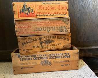 Wood Cheese Box. Wisconsin Cheese Box. Chicago Wood Box. Buy 1/More. Various Size. Small Space, Kitchen Cubby Industrial Food Advertising