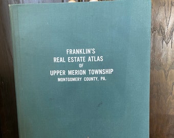 Franklin Survey Co. Book. Montgomery County, PA Real Estate Atlas. 1968. Collectible Hand Drawn Maps