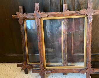 2 Adirondack Frames. 2 Ornate Wood Frames.  Frame Vintage Wood Frames.  Buy With/Without Glass. Photo Prop. Worn, Distressed, Styled