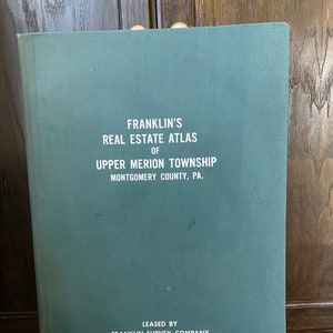 Franklin Survey Co. Book. Montgomery County, PA Real Estate Atlas. 1968. Collectible Hand Drawn Maps