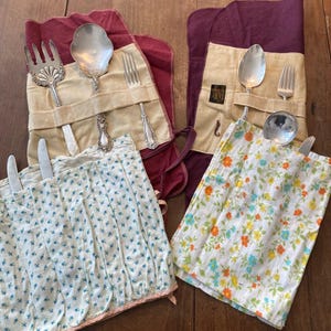 Bolsas para guardar cubiertos de alta calidad. Bolsas surtidas. Variedad. Bolsas vintage.